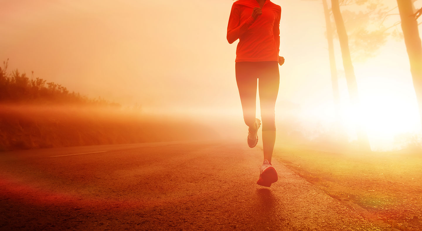 Jogger, Gesundheit, Fitness, Abendstimmung, Asphalt